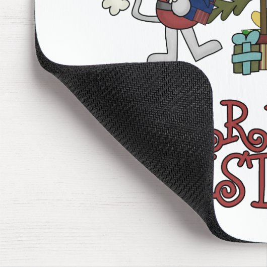 Tapis De Souris Joyeux Christmouse avec l'arbre (Coin)