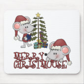 Tapis De Souris Joyeux Christmouse avec l'arbre (Devant)