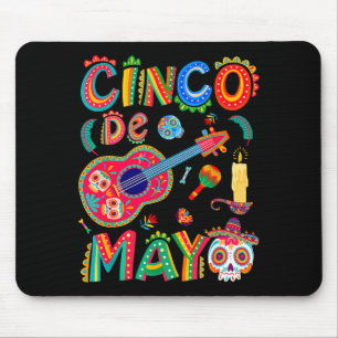 Tapis De Souris Joyeux cinco de mayo chapeau mexicain guitareJoyeu