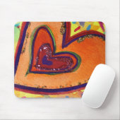 Tapis De Souris Joyeux Coeur Mousepad (Avec souris)