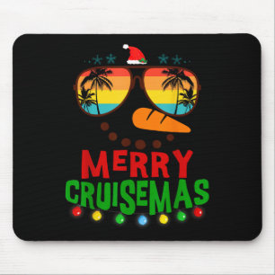 Tapis De Souris Joyeux Cruisemas 2025 Noël Santa Bonhomme de neige