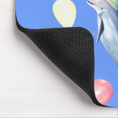 Tapis De Souris Joyeux dauphin et ballons d'anniversaire (Coin)