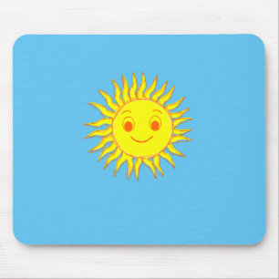 Tapis De Souris Joyeux dessin de face de soleil