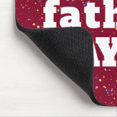 Tapis De Souris Joyeux Fête des pères Peinture Splatter rouge fonc (Coin)