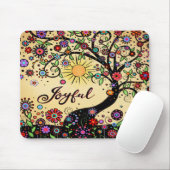 Tapis De Souris Joyeux Fun Whimsical Colorful Tree (Avec souris)