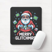 Tapis De Souris Joyeux Glitchmas Codage Programmeur Santa Noël (Avec souris)