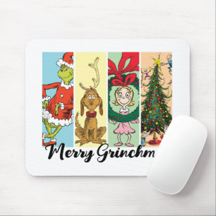 Tapis De Souris Joyeux Grinchmas Collage de Fêtes