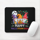 Tapis De Souris Joyeux Hallothanksmas Gnomes Halloween Thanksgivin (Avec souris)