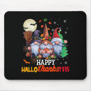 Tapis De Souris Joyeux Hallothanksmas Gnomes Lover Halloween Joyeu