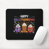 Tapis De Souris Joyeux Hallothanksmas Halloween Thanksgiving Chris (Avec souris)