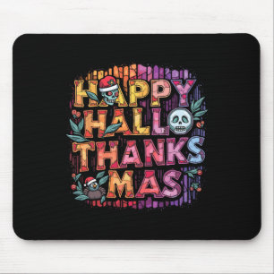 Tapis De Souris Joyeux Hallothanksmas Halloween Thanksgiving Chris