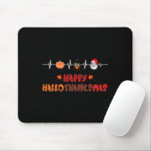 Tapis De Souris Joyeux Hallothanksmas Heartbeat Fall Thanksgiving (Avec souris)
