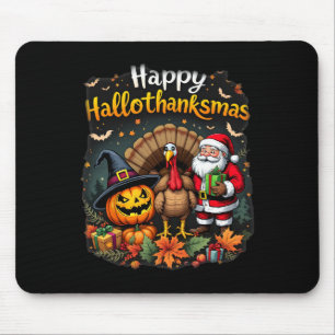 Tapis De Souris Joyeux Hallothanksmas Pour Halloween Thanksmas Hol
