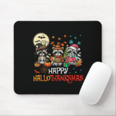 Tapis De Souris Joyeux Hallothanksmas Raccoon Lover Halloween Joye (Avec souris)