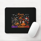 Tapis De Souris Joyeux Hallothanksmas Racon Halloween Thanksgiving (Avec souris)