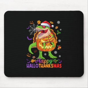 Tapis De Souris Joyeux Hallothanksmas T Rex Halloween Thanksgiving