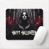 Tapis De Souris Joyeux Halloween - Célébration Gothique Dark (Avec souris)