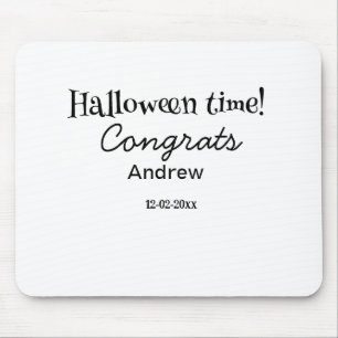 Tapis De Souris Joyeux Halloween félicitations nom date année dipl