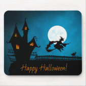 Tapis de souris Joyeux Halloween Sorcière (Devant)