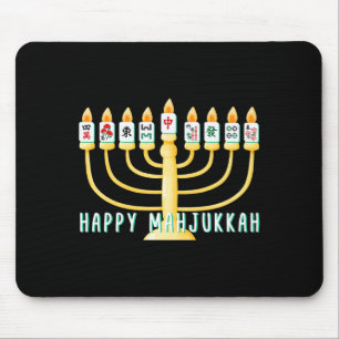 Tapis De Souris Joyeux Hanukkah Mahjong Menorah Mahjukkah Chanukka