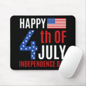 Tapis De Souris Joyeux Jour de l'Indépendance 4 juillet (Avec souris)