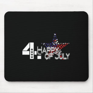 Tapis De Souris Joyeux Jour de l'Indépendance 4 Juillet Étoile Dra