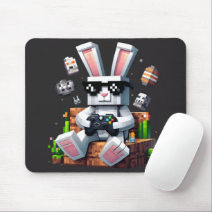 Tapis De Souris Joyeux Jour de Pâques Joueur Vidéo Oeuf Lapin Jour