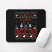 Tapis De Souris Joyeux Jours de Hockey Fun mauvais Noël (Avec souris)