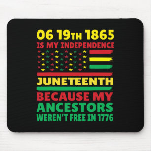 Tapis De Souris Joyeux JunetDix Est Ma Fête De L'Indépendance Libr