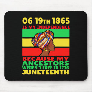 Tapis De Souris Joyeux JunetDix Est Ma Fête De L'Indépendance Libr