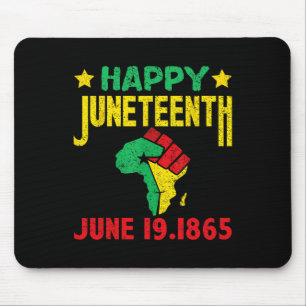 Tapis De Souris Joyeux Juneteenth Mois de l'histoire des Noirs 19