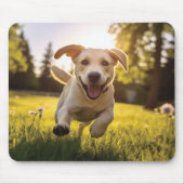 Tapis De Souris Joyeux Labrador Puppy Running (Devant)