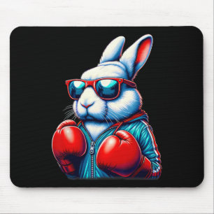 Tapis De Souris Joyeux Lapin de Pâques Boxe Rabbit Hommes Femmes E