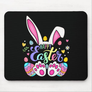 Tapis De Souris Joyeux lapin lapin de Pâques face drôle Jour de Pâ