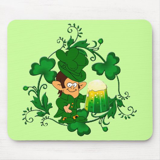 Tapis De Souris Joyeux Leprechaun Pad de souris (Devant)
