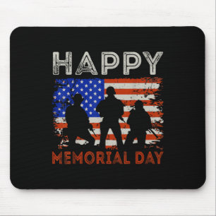 Tapis De Souris Joyeux Memorial Day Drapeau américain patriotique