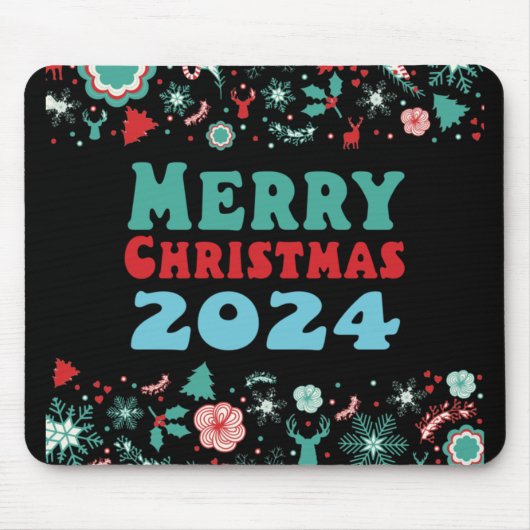 Tapis De Souris Joyeux Noël 2024 (Devant)