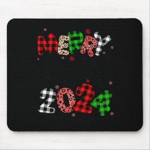 Tapis De Souris Joyeux Noël 2024 Santa Hat Correspondance de famil