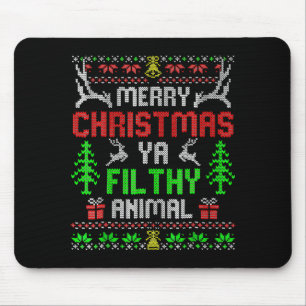 Tapis De Souris Joyeux Noël Animal Immonde Ya Xmas Famille Pyjama