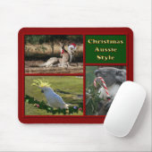 Tapis De Souris Joyeux Noël Aussie Animaux (Avec souris)