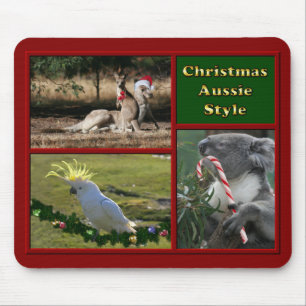 Tapis De Souris Joyeux Noël Aussie Animaux