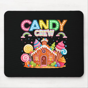 Tapis De Souris Joyeux Noël aux femmes Équipage de bonbons Équipe