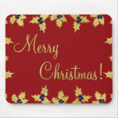 Tapis De Souris Joyeux Noël avec Bleu Bries (Devant)