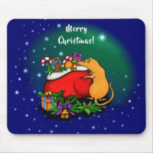 Tapis De Souris Joyeux Noël avec Rat Prince