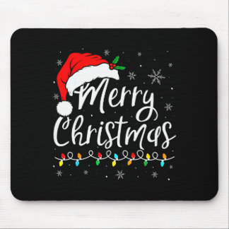 Tapis De Souris Joyeux Noël Chapeau Rouge de Père Noël Renne Xmas