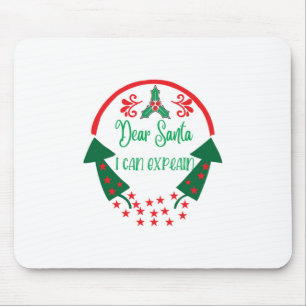 Tapis De Souris Joyeux Noël Cher Père Noël Je Peux Expliquer