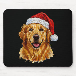 Tapis De Souris Joyeux Noël Chien Retriever Golden Mignon Noël