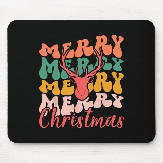 Tapis De Souris Joyeux Noël Christmas Xmas Amusement (Devant)