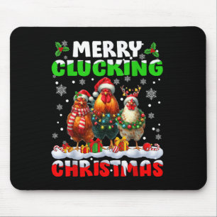Tapis De Souris Joyeux Noël Coin-Coin Chapeau de Santa Drôle de Po