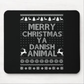 Tapis De Souris Joyeux Noël danois Noël Danemark Animal Fa (Devant)
